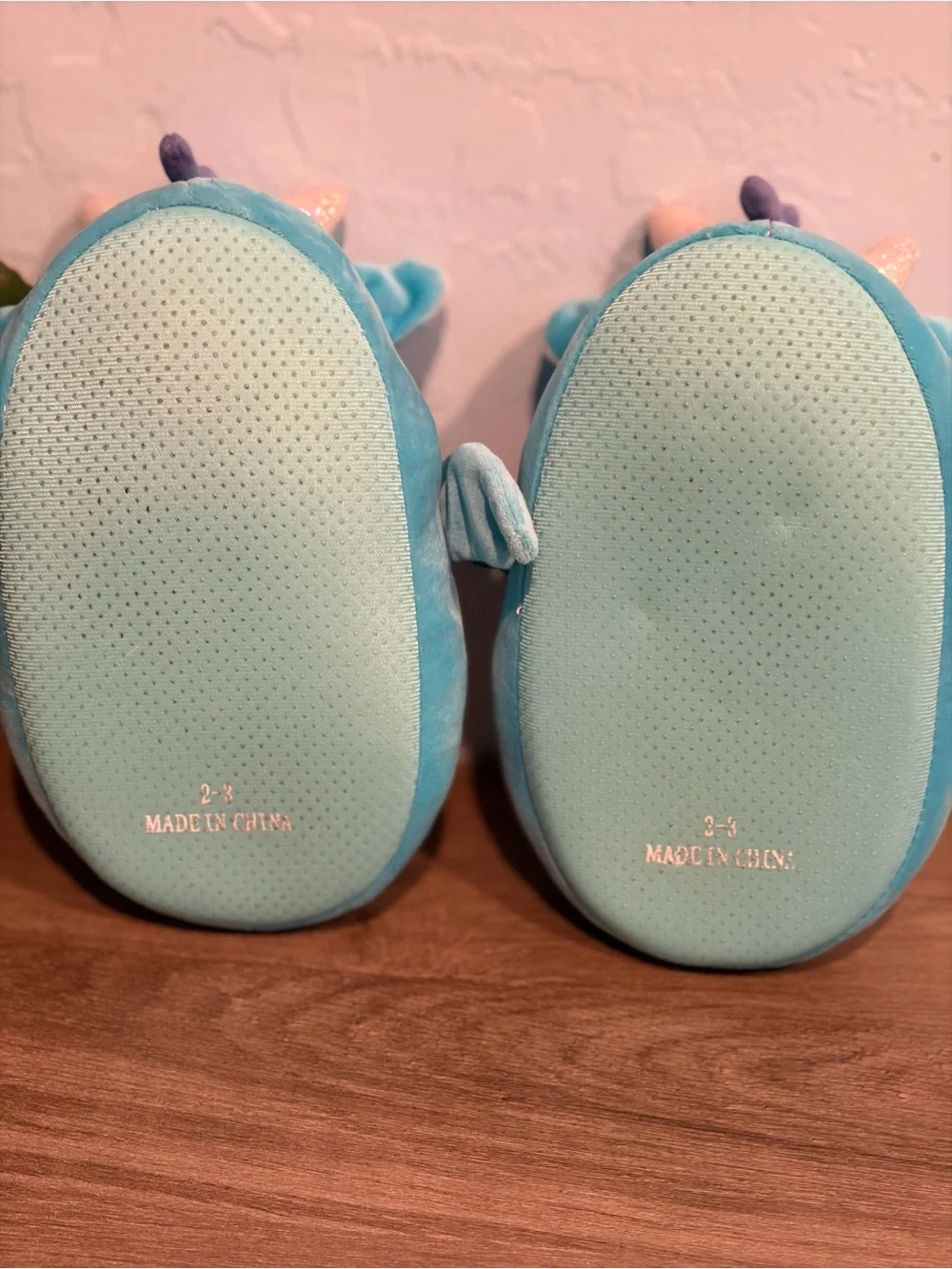 Squashmallow Blue Dragon Kids Slippers